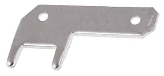 TE Connectivity FASTON .110 Uninsulated Male Spade Connector, PCB Tab, 2.79 x 0.79mm Tab Size