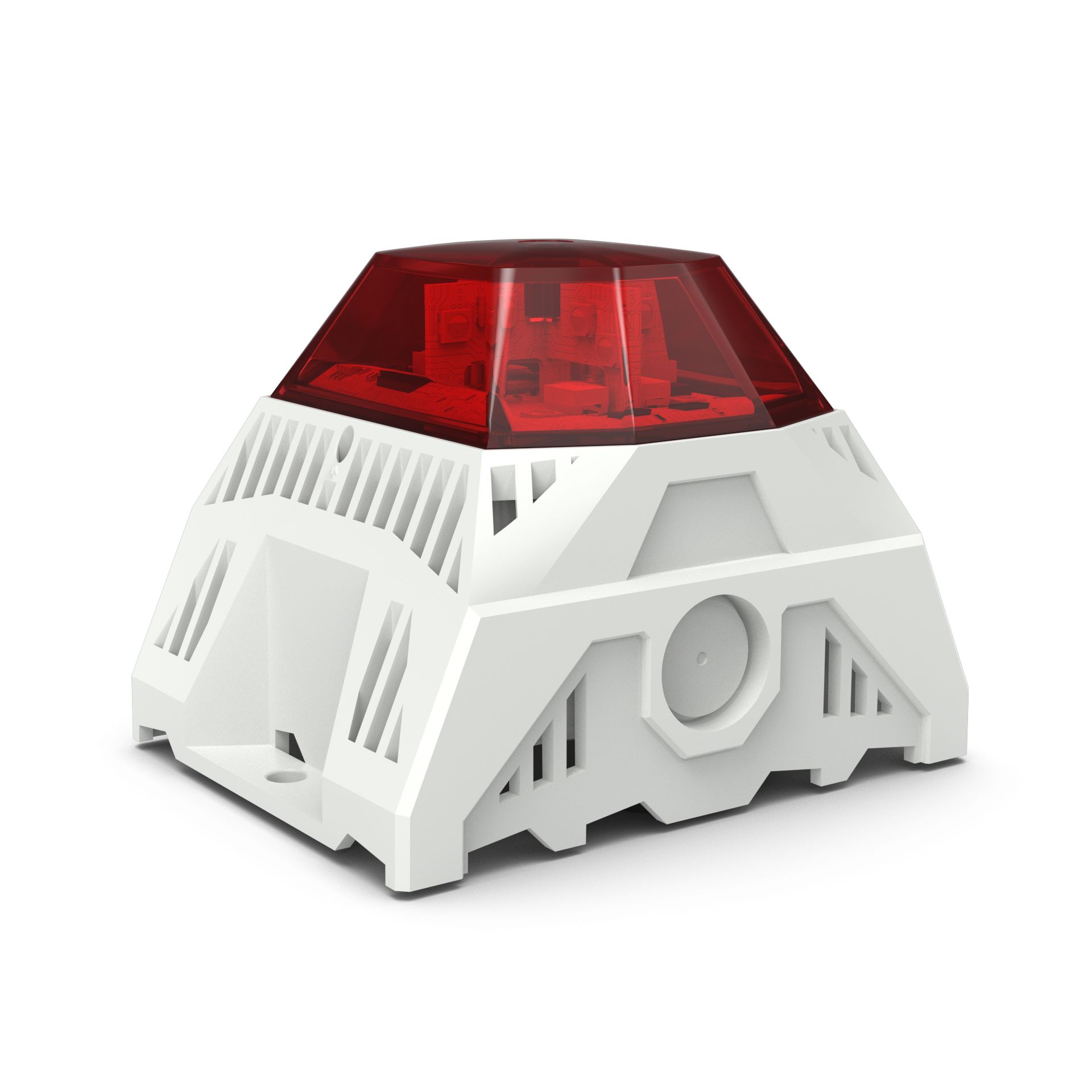 Pfannenberg 23383635055 Series Red Sounder Beacon, 115 → 230 V ac, IP66, Side Mounted, 105dB at 1 Metre