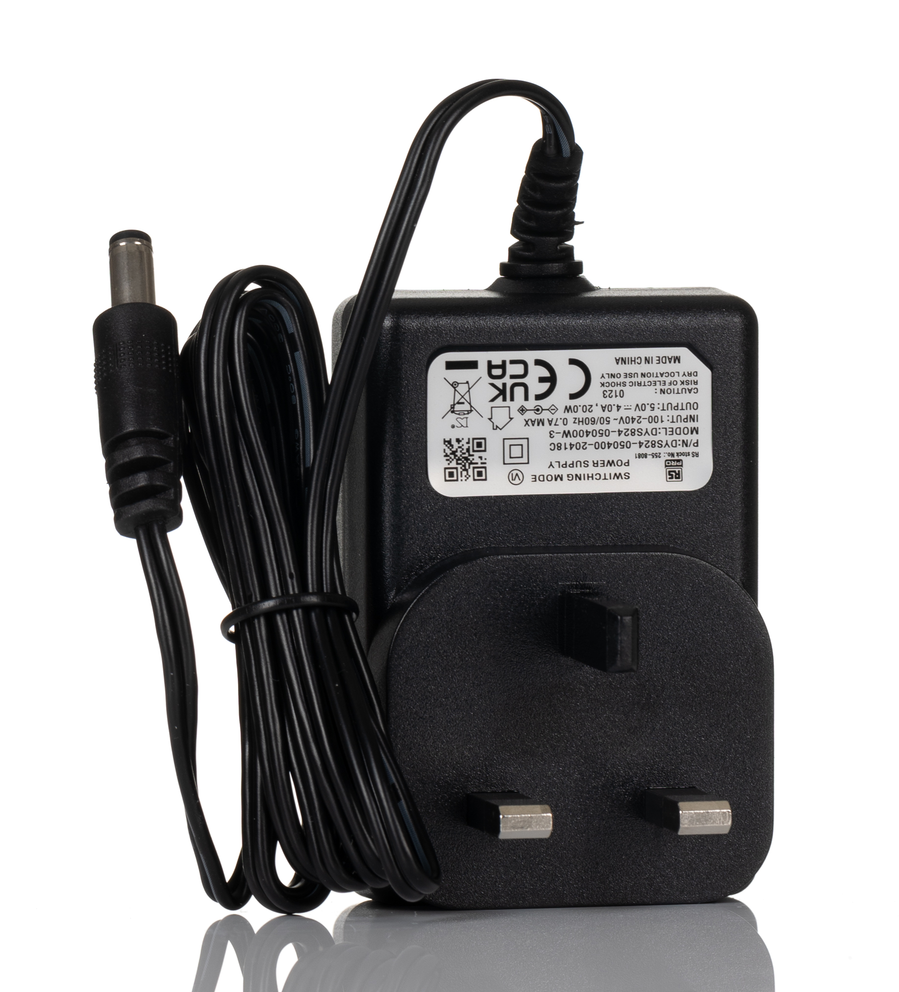 RS PRO 20W Plug-In AC/DC Adapter 5V dc Output, 4A Output