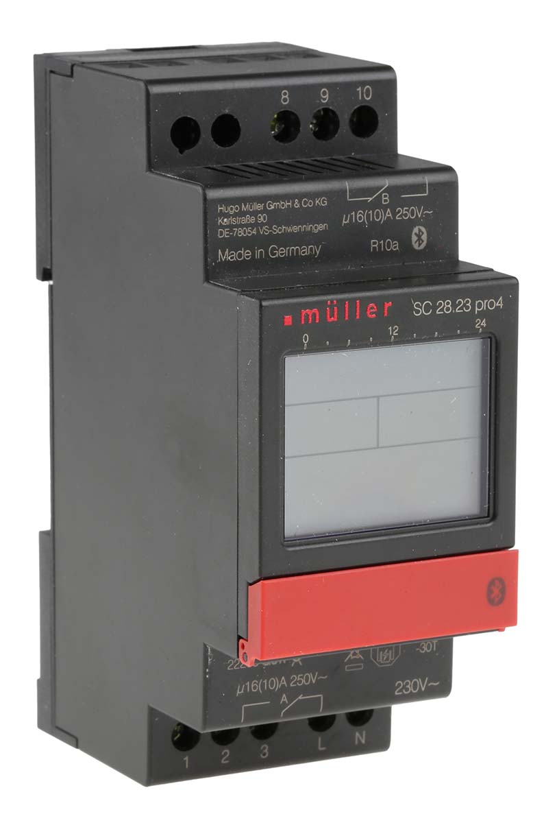 Muller Digital DIN Rail Time Switch 230 V ac, 2-Channel
