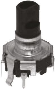 Alps Alpine 15 Pulse Incremental Mechanical Rotary Encoder with a 5.975 mm Flat Shaft (Not Indexed), Through Hole