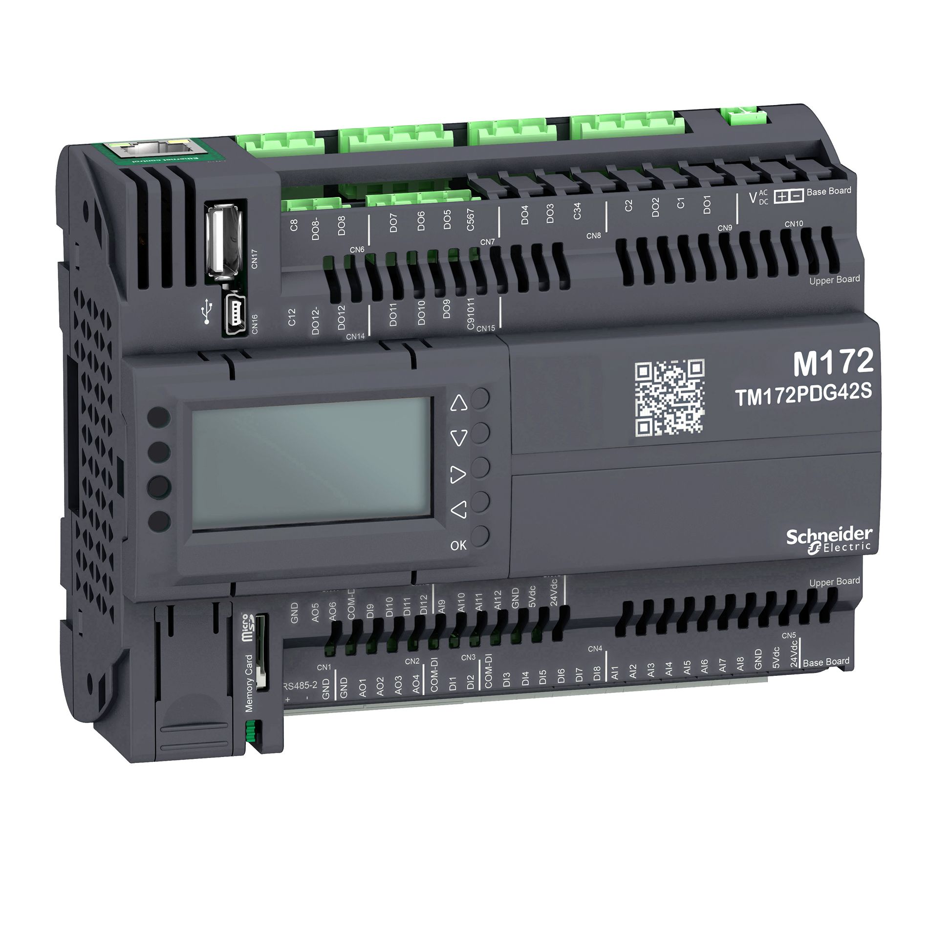 Schneider Electric TM172 Series Logic Controller for Use with M172, Modicon M171, 24 V Supply, Relay Output, 24-Input,