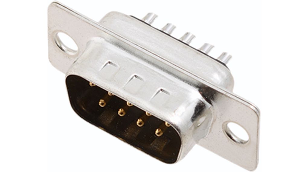 Encitech Connectors DM 9 Way Solder D-sub Connector Plug, 2.77mm Pitch