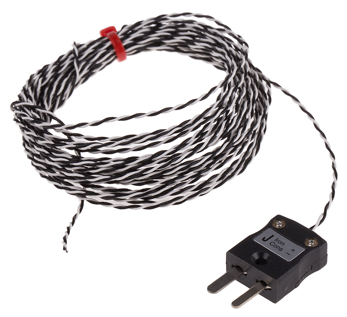 RS PRO Type J Exposed Junction Thermocouple 5m Length, 1/0.2mm Diameter → +260°C