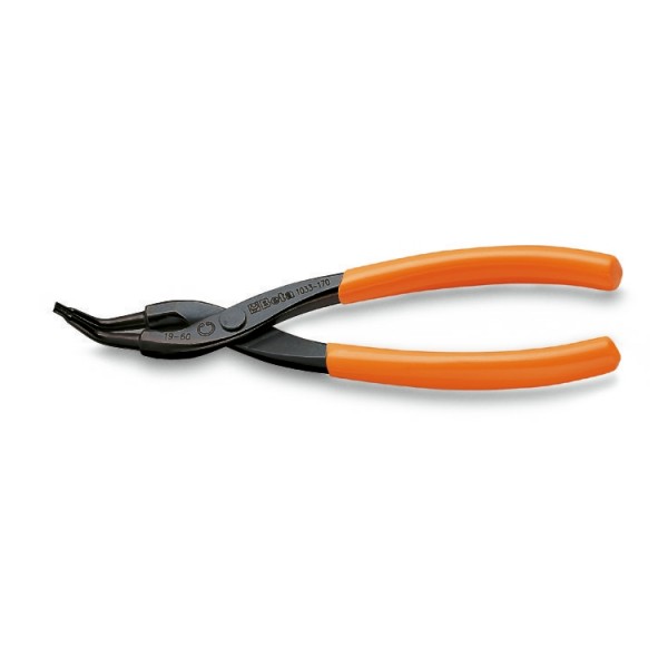 BETA Circlip Pliers, 180 mm Overall, Bent Tip, 29mm Jaw