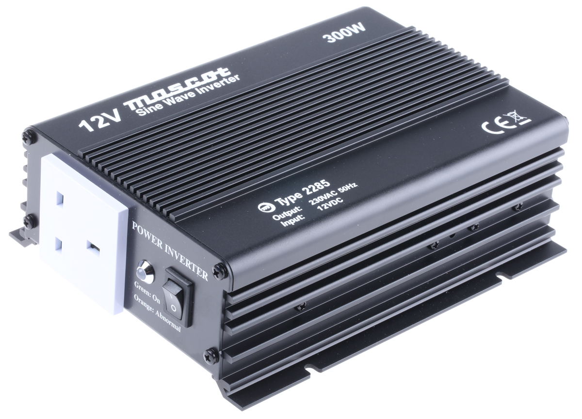 Mascot Pure Sine Wave 300W Power Inverter, 10 → 15V dc Input, 230V ac Output