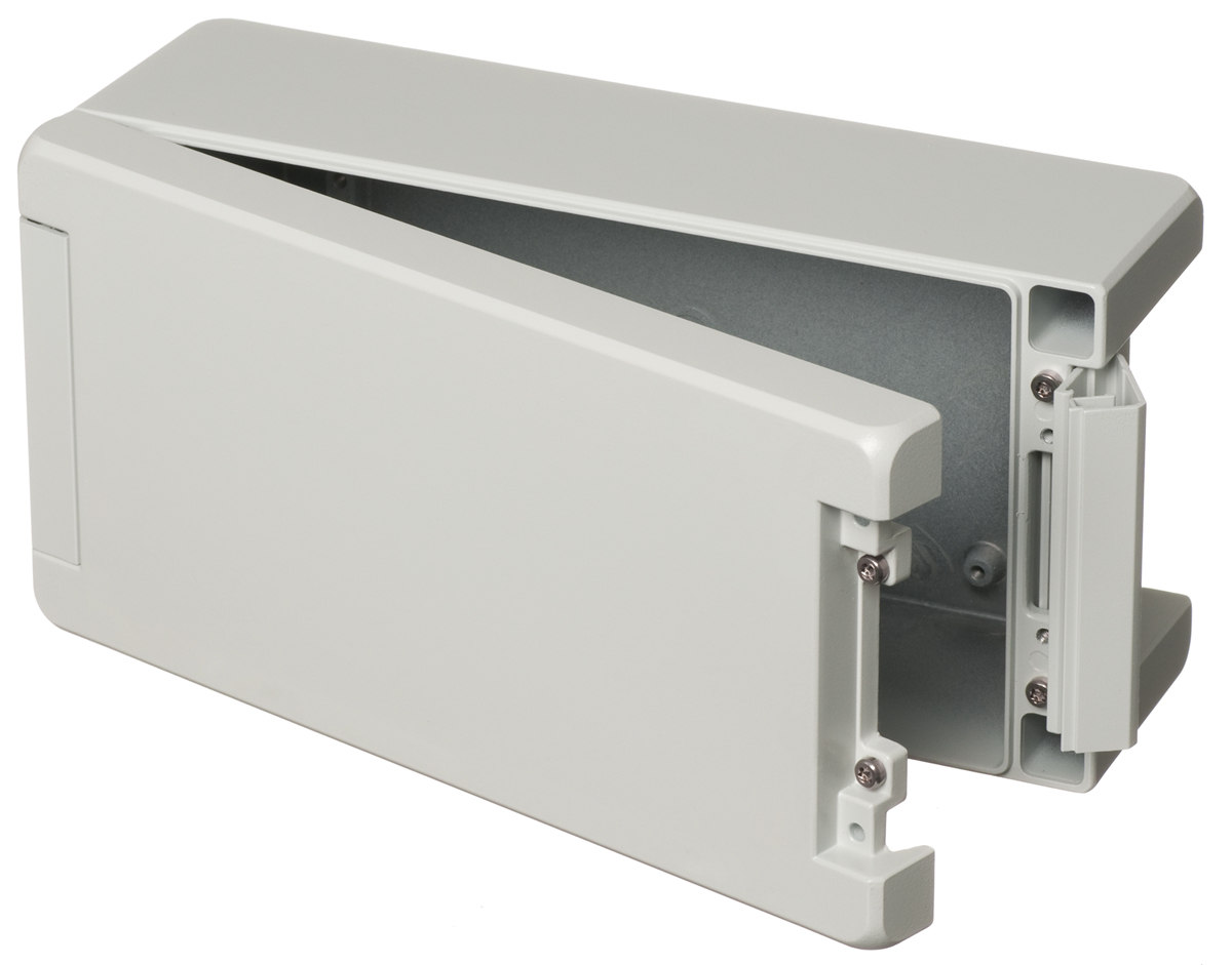 Bopla Bocube Alu Series Light Grey Aluminium Enclosure, IP66, IP68, IP69, IK07, IK08, Light Grey Lid, 259 x 128 x 90mm