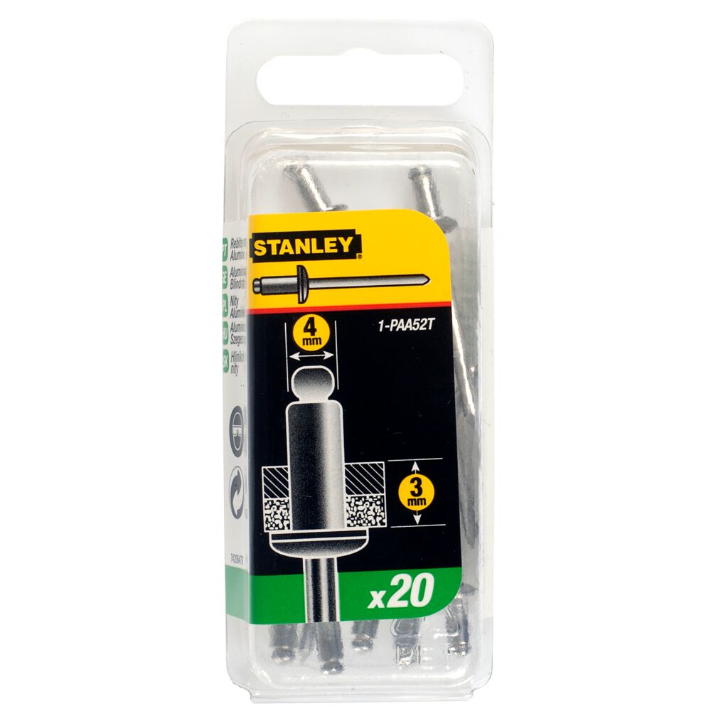 Stanley Aluminium Rivet Set Rivet, 4mm