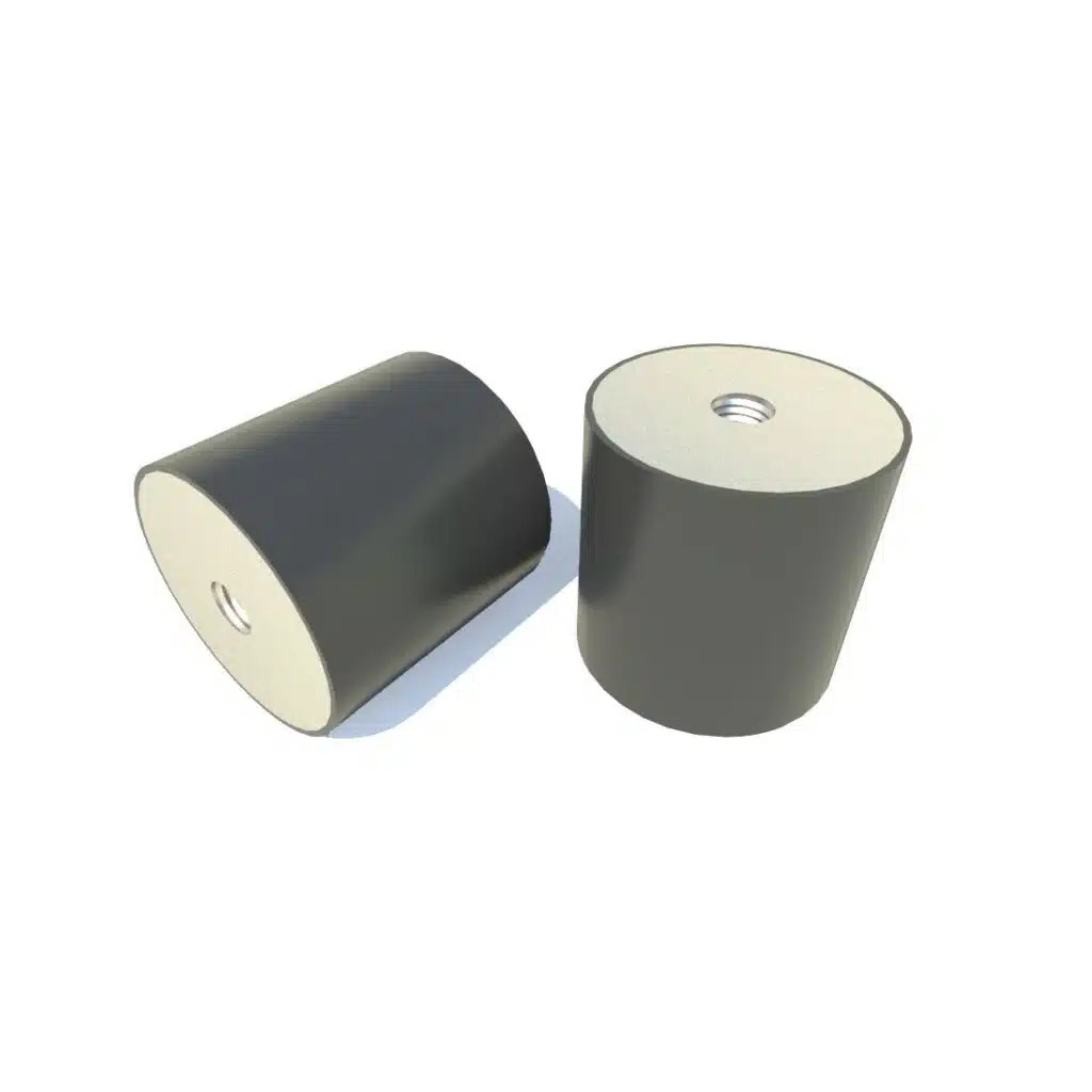 FIBET Cylindrical M4 Anti Vibration Mount, Female to Female Bobbin