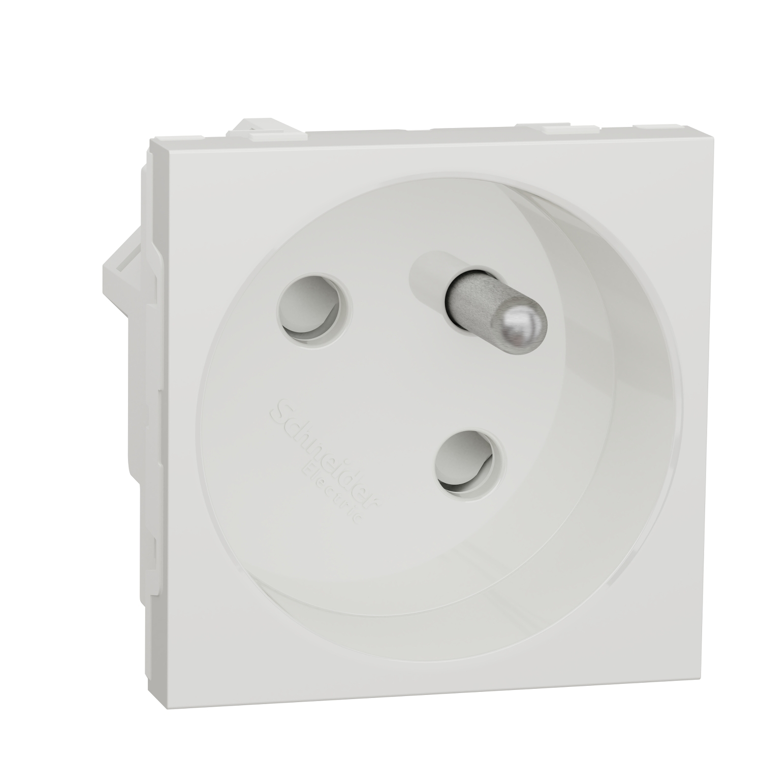 Schneider Electric White 1 Gang Power Socket, 2 Poles, 16A, French 2P, Indoor Use