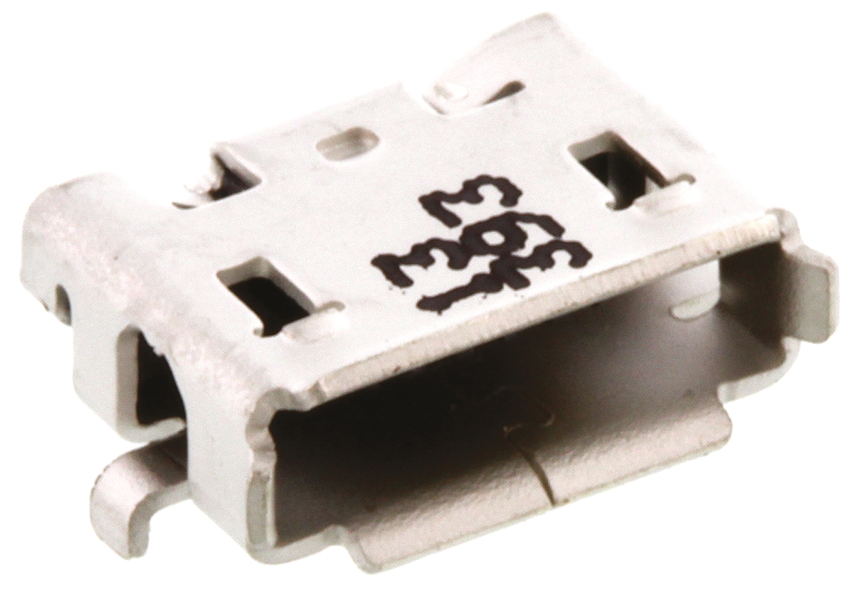 Molex Right Angle, SMT, Socket Type Micro AB 2.0 USB Connector