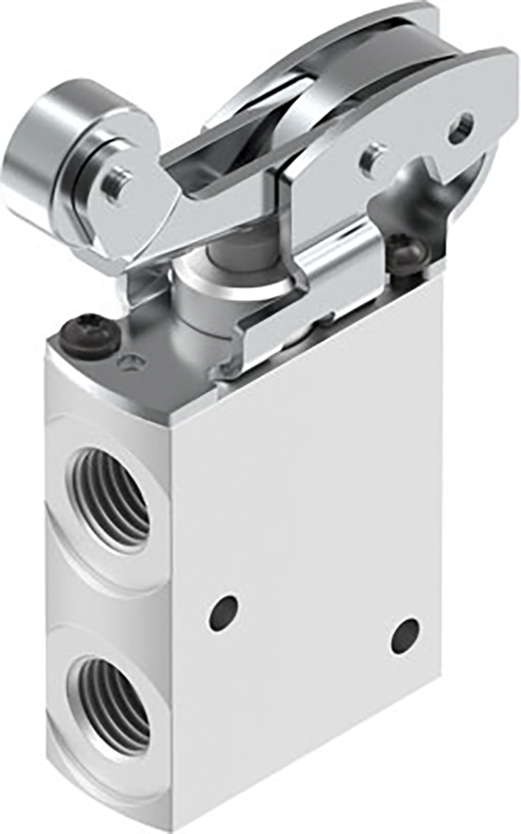 Festo Roller Lever 3/2 Pneumatic Manual Control Valve VMEF Series, G 1/4, 1/4in, 8047095