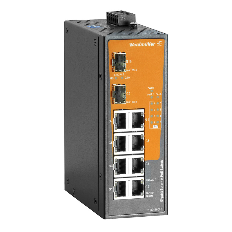 Weidmüller Unmanaged 8 x RJ45 Port Network Switch With PoE