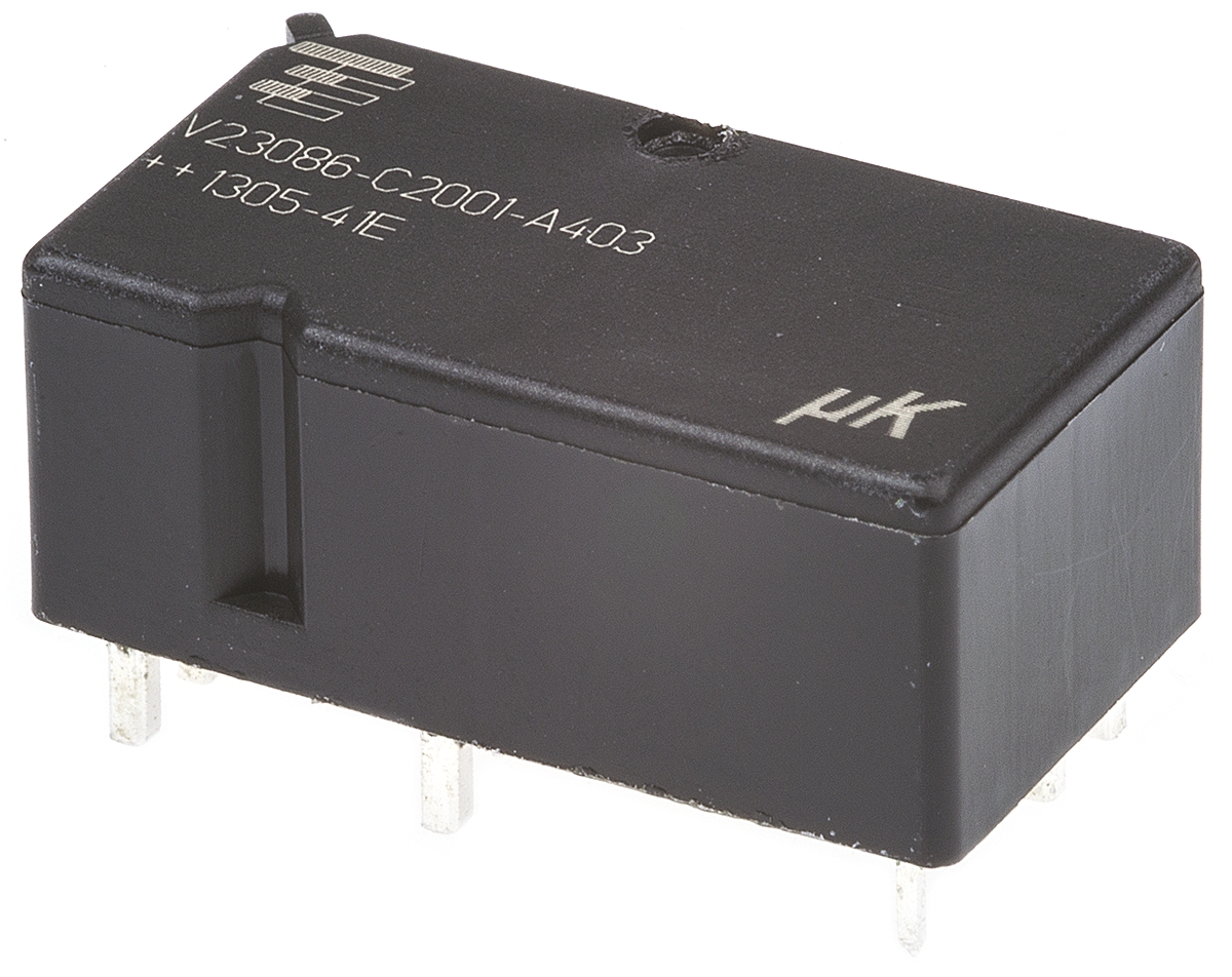 TE Connectivity PCB Mount Automotive Relay, 12V dc Coil Voltage, 25A Switching Current, DPDT