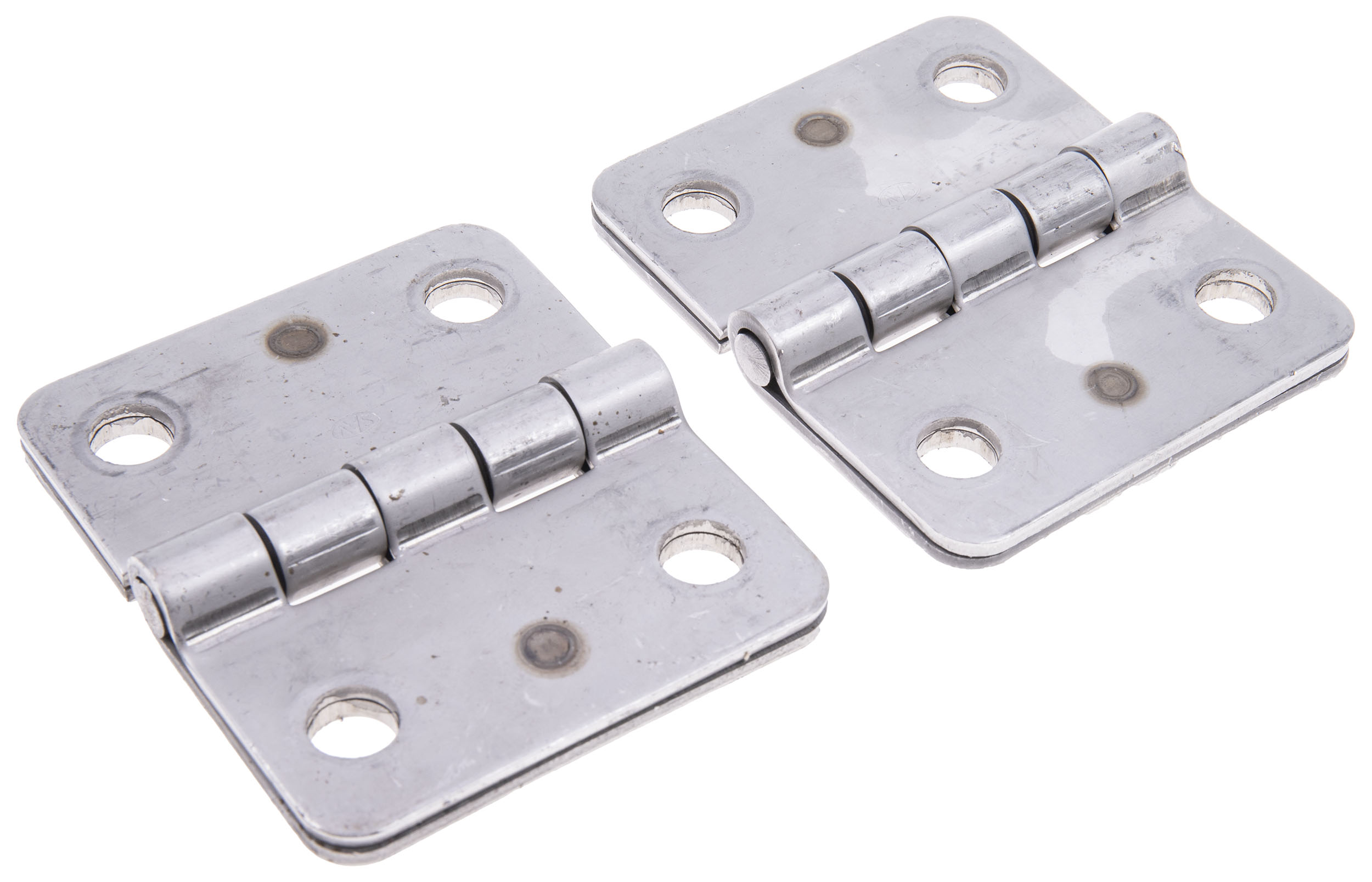 RS PRO Stainless Steel Butt Hinge, Weld-on Fixing, 75mm x 90mm x 6mm