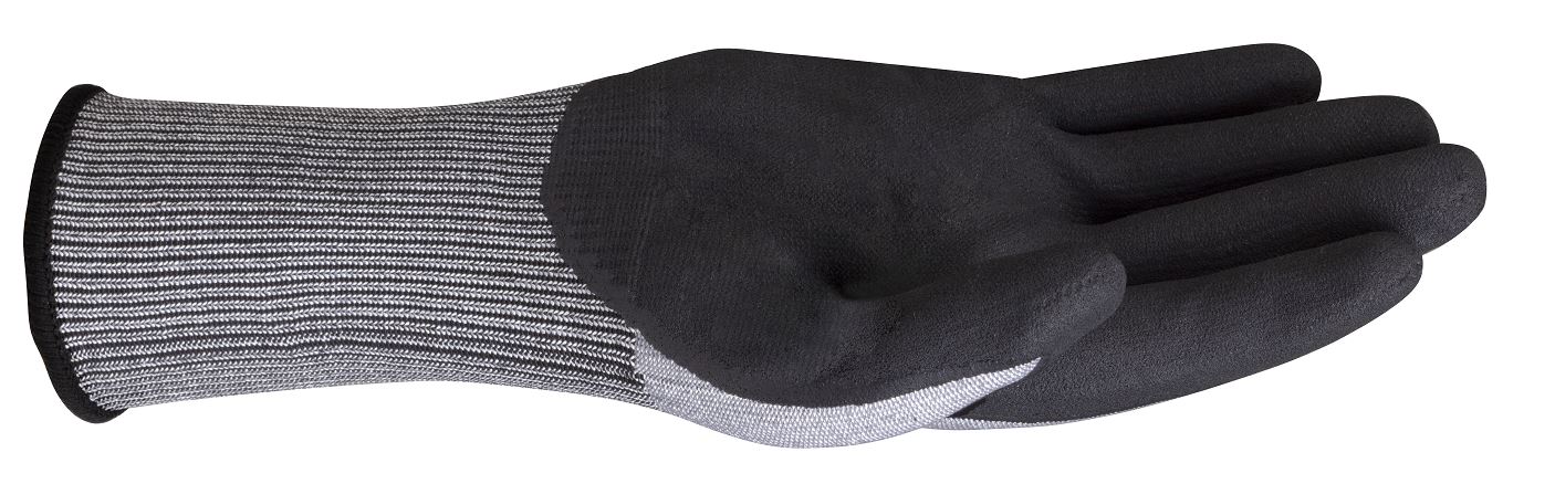Delta Plus VENICUT Grey Nitrile Work Gloves, Size 8, Nitrile Foam Coating
