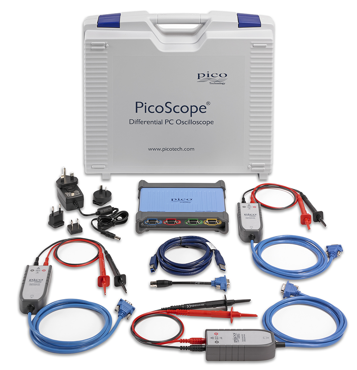 Pico Technology,Differential Oscilloscope Kit High-Resolution Differential Oscilloscope, PicoConnect 442 1000 V CAT III