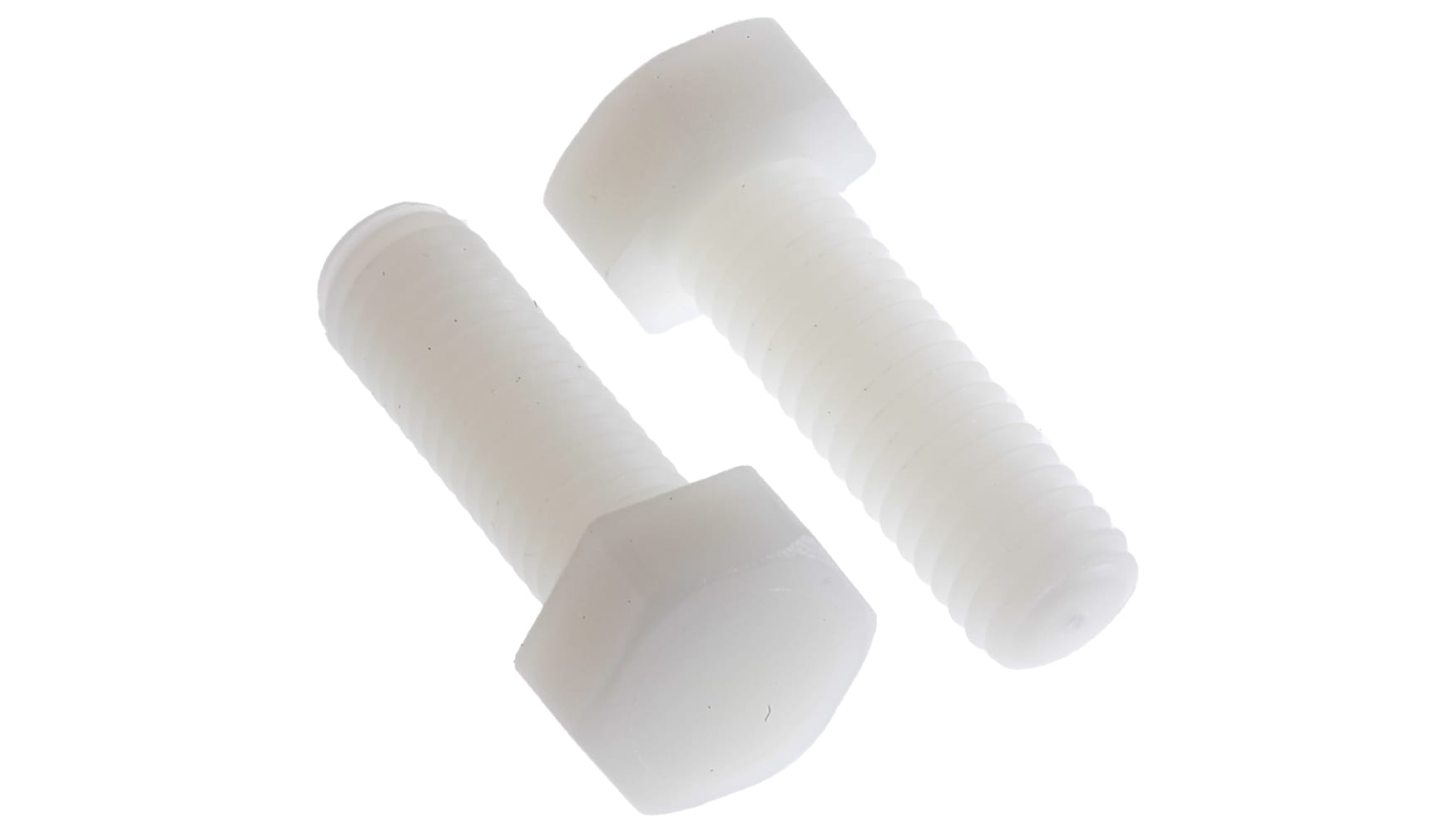 RS PRO Plain Nylon, Hex Bolt, M8 x 25mm