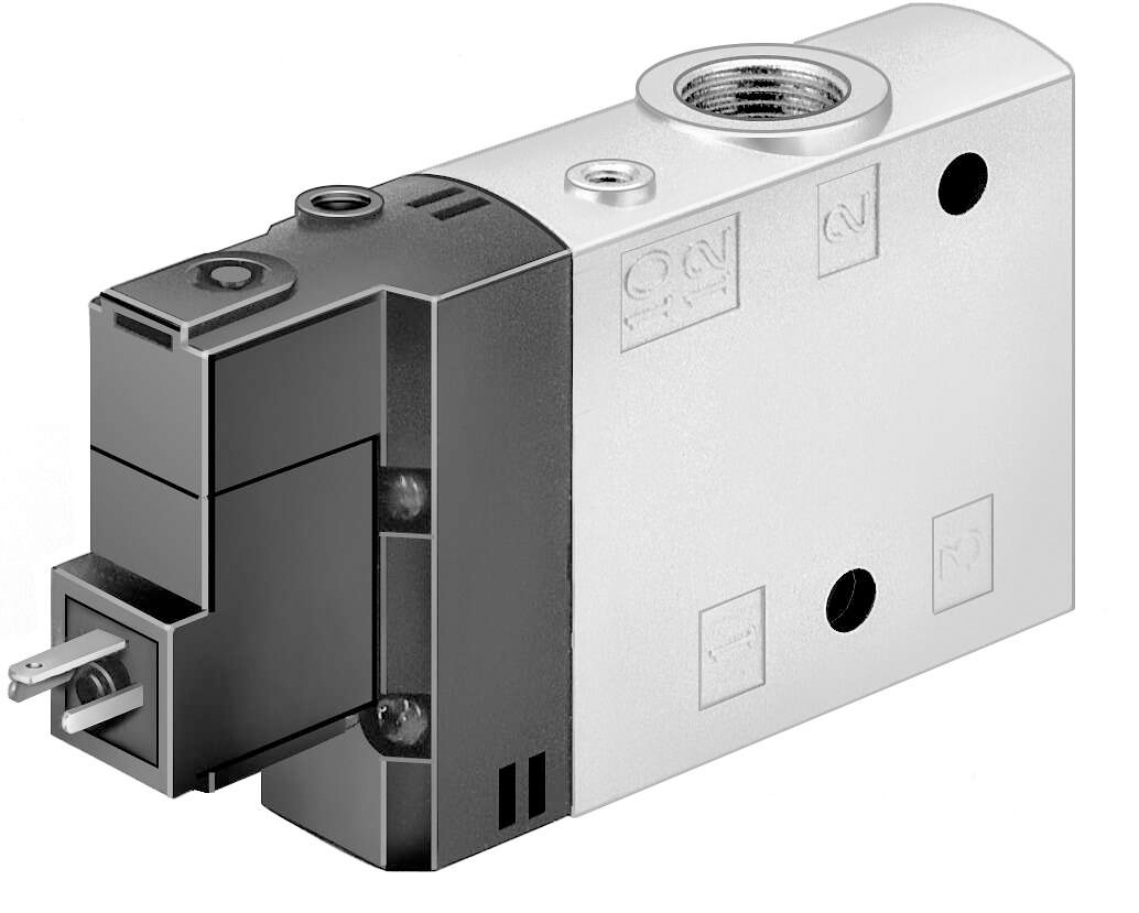 Festo 3/2 Solenoid Pilot Valve - Electrical G 3/8 CPE Series 24V dc, 163165