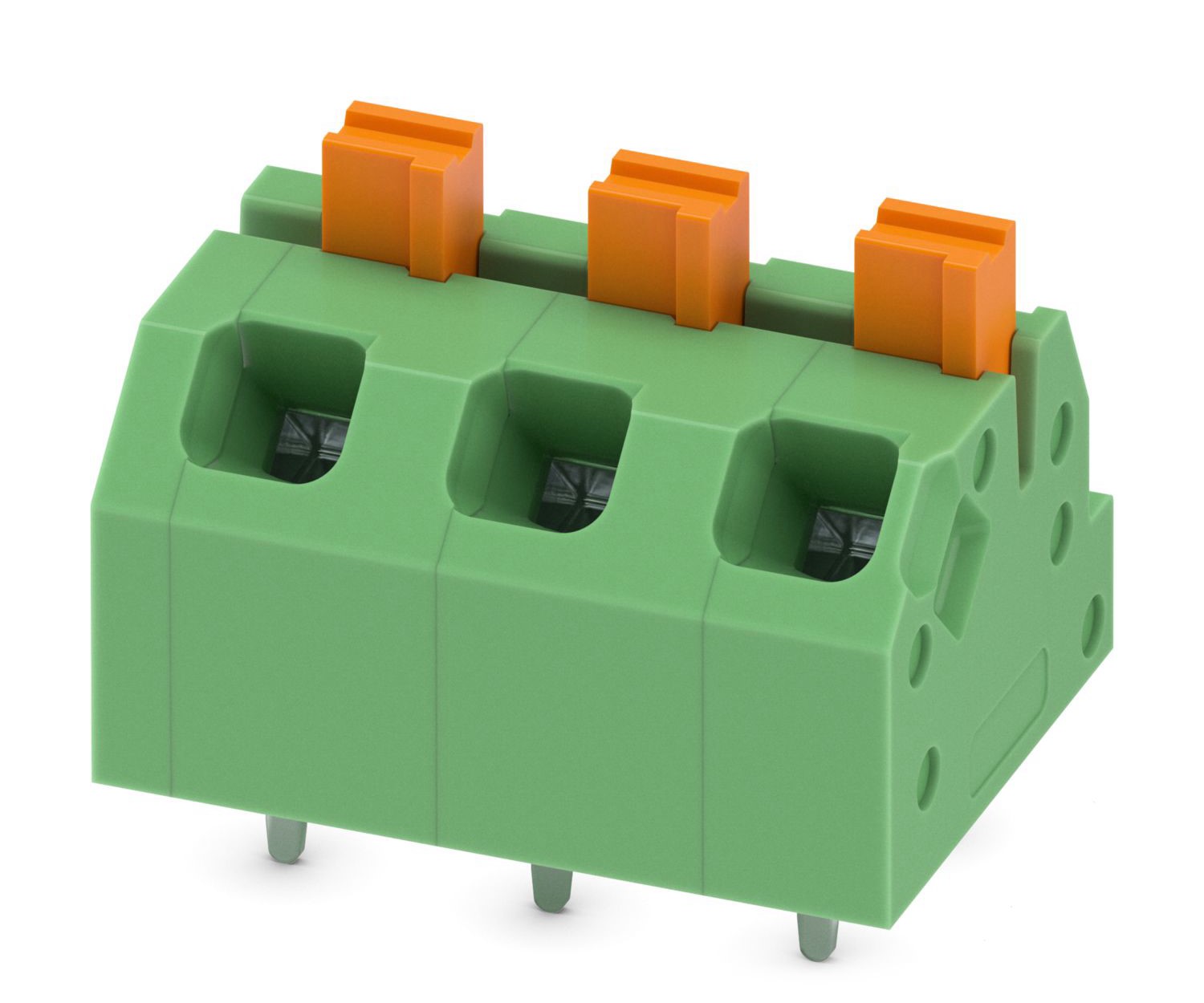 Phoenix Contact SPTAF 1/ 3-5.0-EL Series PCB Terminal Block, 3-Contact, 5mm Pitch, Through Hole Mount, 2-Row