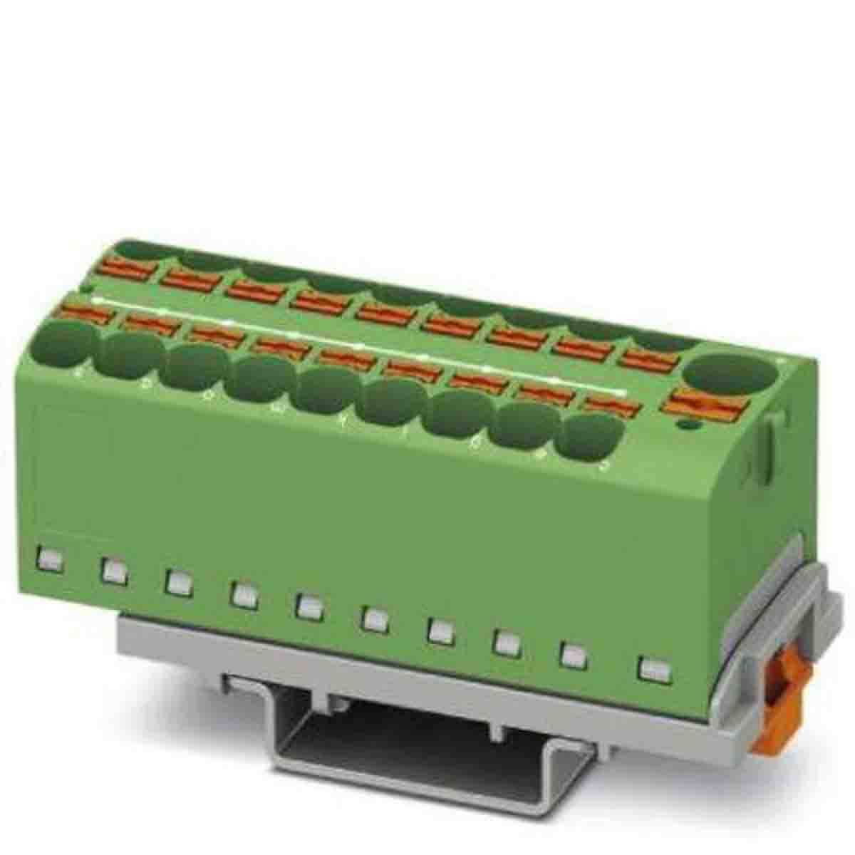 Phoenix Contact Distribution Block, 19 Way, 0.2 → 6mm², 32A, 800 V, Green