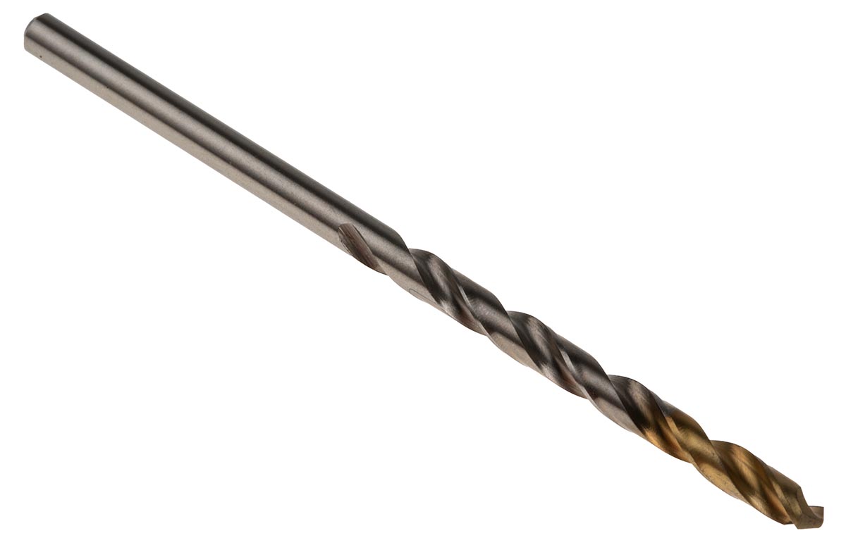 Dormer A002 Series HSS-TiN Twist Drill Bit, 3.1mm Diameter, 65 mm Overall