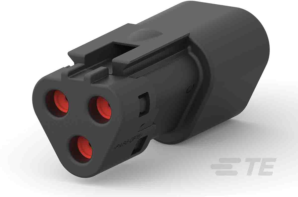 Deutsch, DEUTSCH DT Automotive Connector Socket Black Cable Mount 3 Way, Screw Termination DT04-3P-TN32 / 1-2303813-3