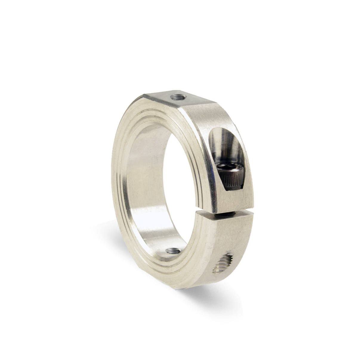 Ruland Shaft Collar, One Piece, Clamp Screw, Bore 40mm, OD 60mm, W 15mm, Aluminium