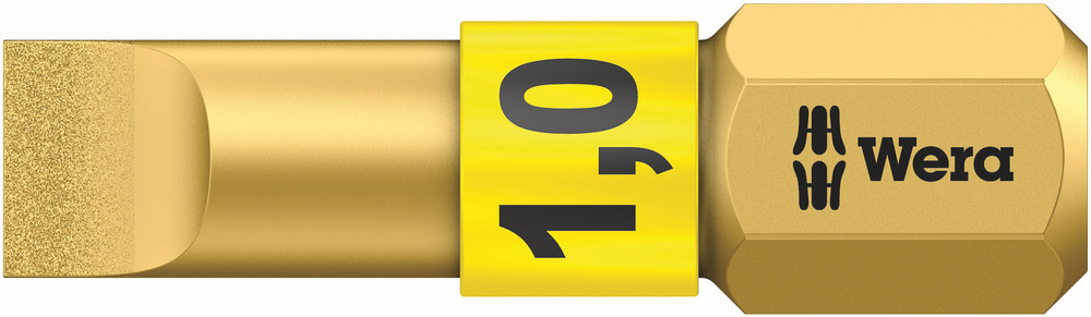 Wera Slotted Screwdriver Bit, 25 mm Tip