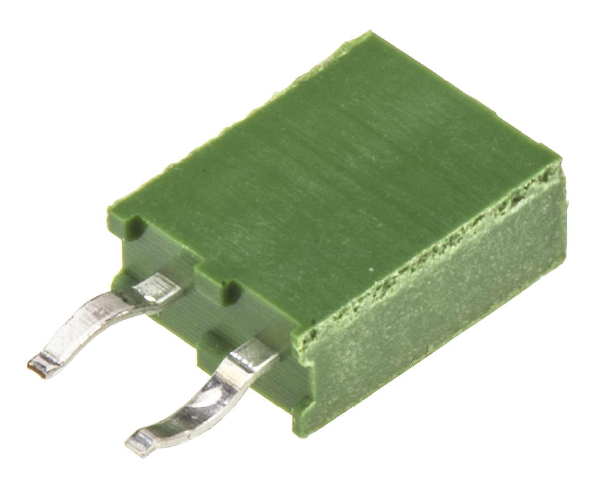 TE Connectivity AMPMODU HV100 Series Straight Through Hole Mount PCB Socket, 2-Contact, 1-Row, 2.54mm Pitch, Solder