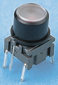 MEC Black Tact Switch, SPST 50 mA @ 24 V dc