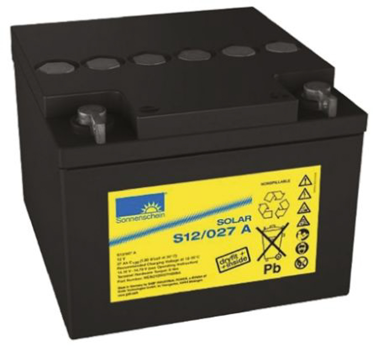 Sonnenschein 12V Posts Sealed Lead Acid Battery, 41Ah