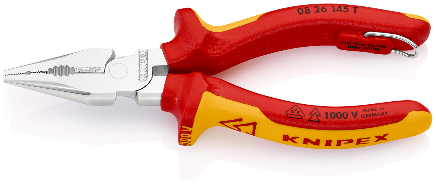 Knipex Combination Pliers, 145 mm Overall, Straight Tip, VDE/1000V