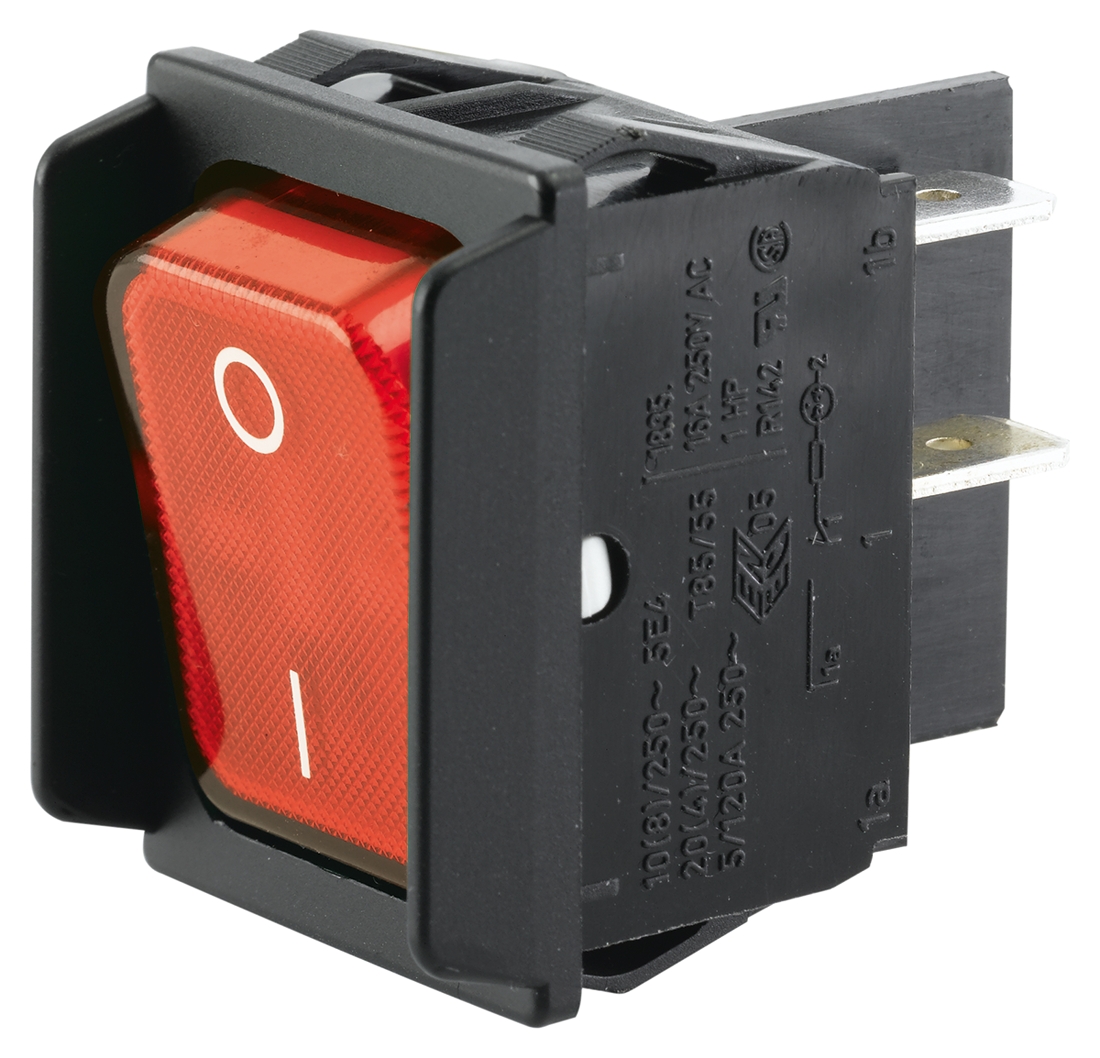 Marquardt Illuminated DPST, On-Off Rocker Switch Panel Mount