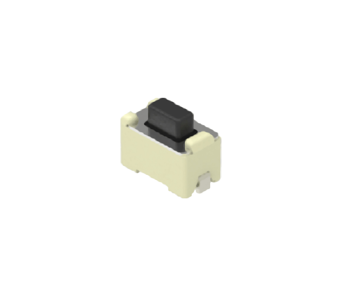 Alps Alpine Black Button Tactile Switch, SPST 50 mA 1.5mm Surface Mount