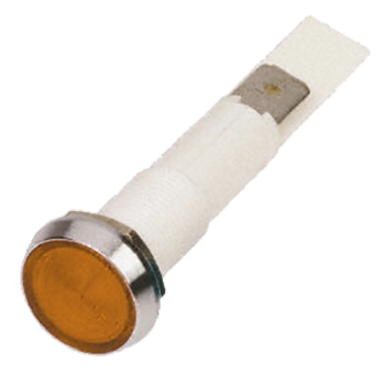 Arcolectric (Bulgin) Ltd 0275 Series Orange Filament Indicator, 12V, 10mm Mounting Hole Size, Solder Tab Termination,