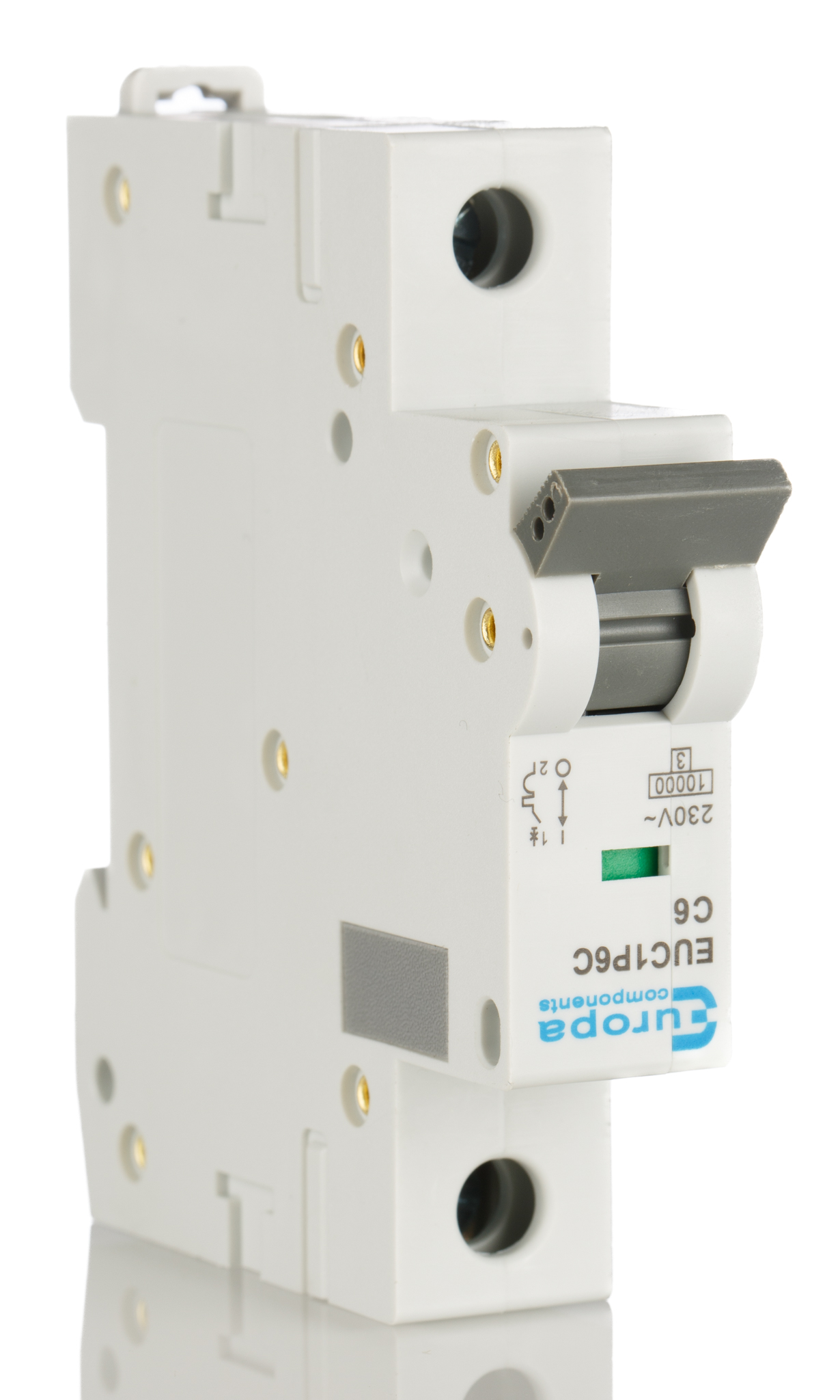 Europa EUC1P EUC MCB, 1P, 6A Curve C, 230V AC, 10 kA Breaking Capacity