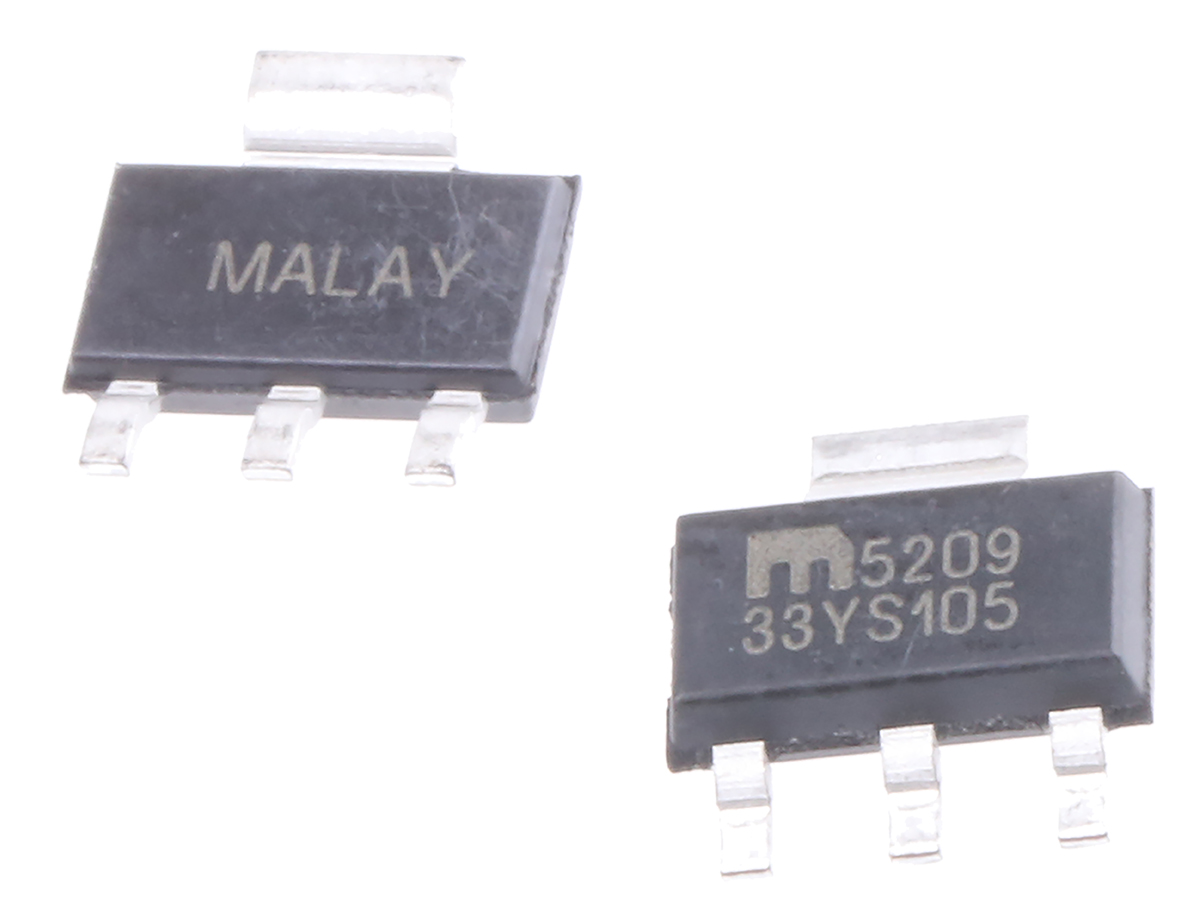 Microchip MIC5209-3.3YS-TR, Voltage Regulator 16V SOT-223 4-Pin