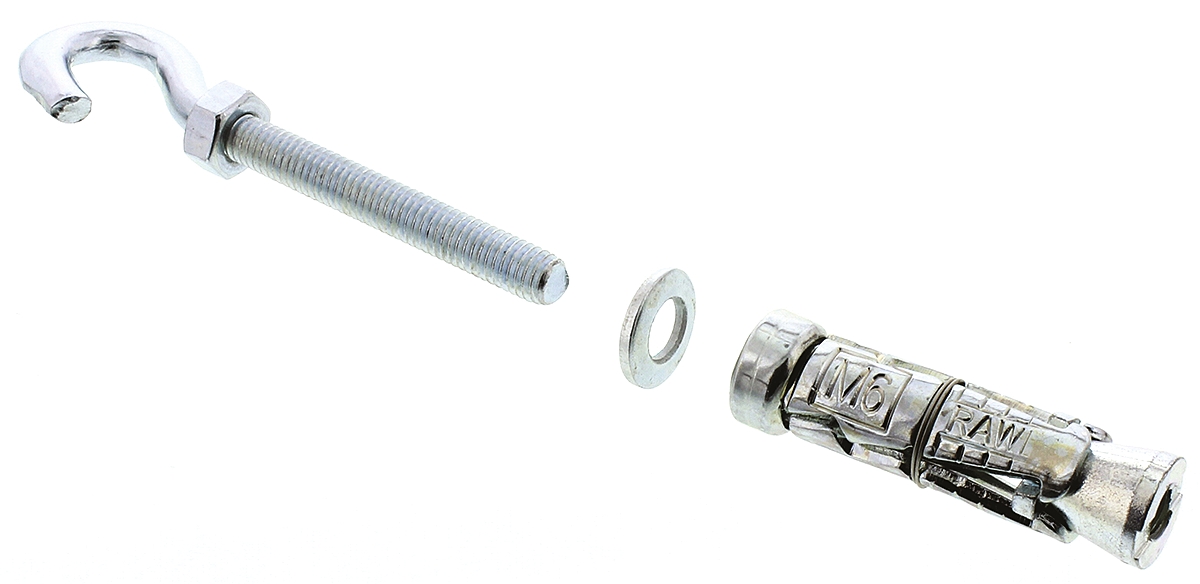 RawlPlug Steel Masonry Anchor M6 x 83mm, 12mm Fixing Hole