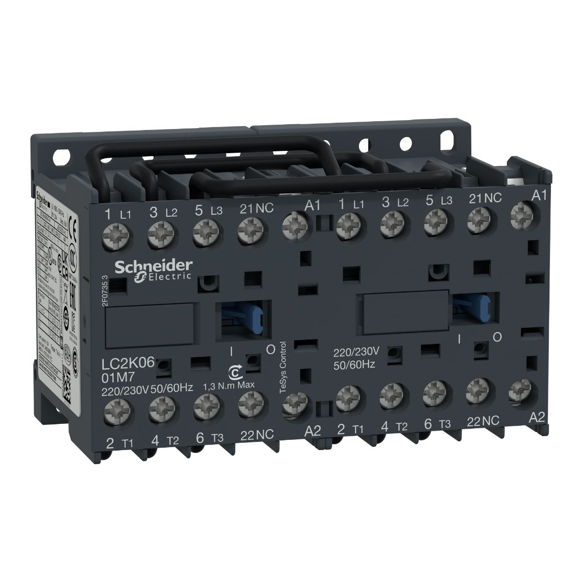 Schneider Electric LC2K Series Reversing Contactor, 48 V ac Coil, 3-Pole, 6 A, 4 kW, 3NO, 690 V ac