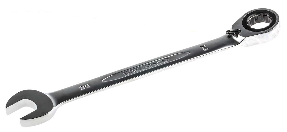 Bahco 1RM Series Ratchet Spanner, 24mm, Metric, Double Ended, 323 mm Overall