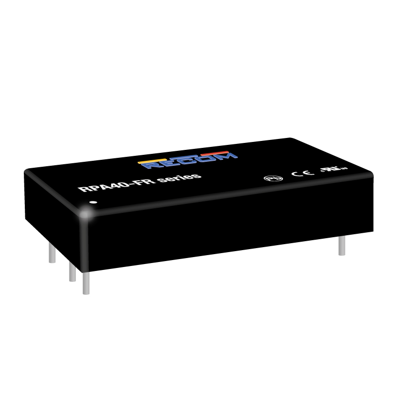 Recom RPA40-FR DC-DC Converter, ±12V dc/ ±1666mA Output, 36 → 160 V dc Input, 40W, Through Hole, +105°C Max Temp