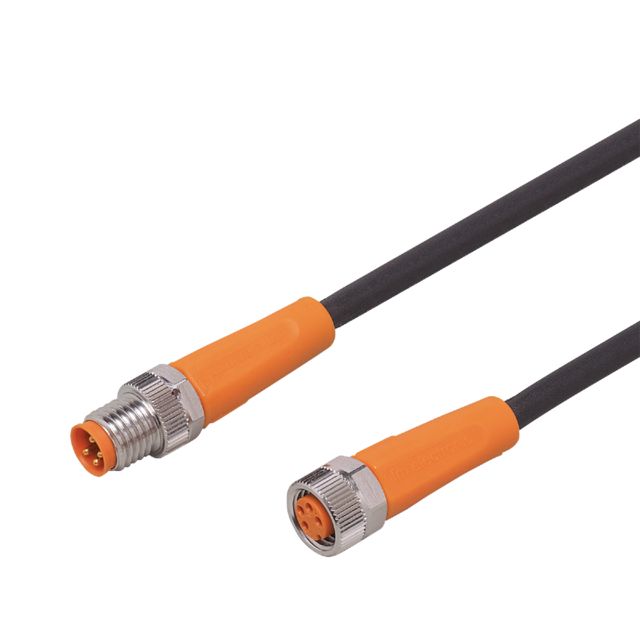 ifm electronic Male 1 way M8 to Female 1 way M8 Sensor Actuator Cable, 0.3 m