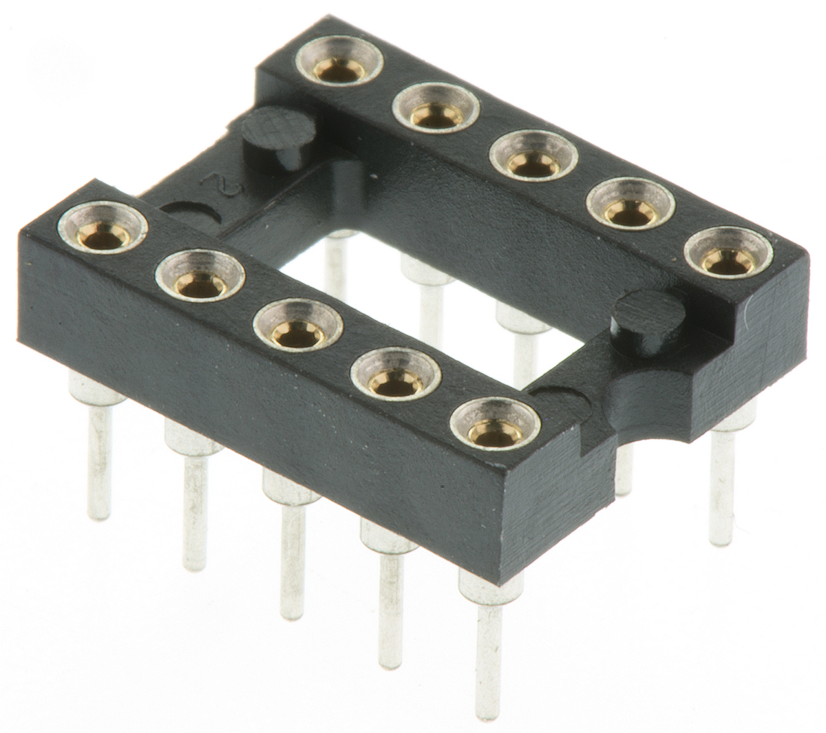 Preci-Dip 2.54mm Pitch Vertical 10 Way, Through Hole Turned Pin Open Frame IC Dip Socket, 1A