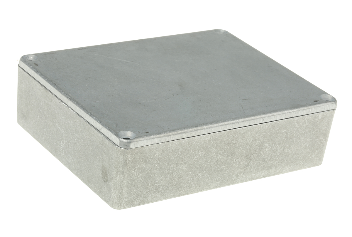 Hammond 1590 Series Natural Die Cast Aluminium Enclosure, IP65, Natural Lid, 119.5 x 94 x 34mm
