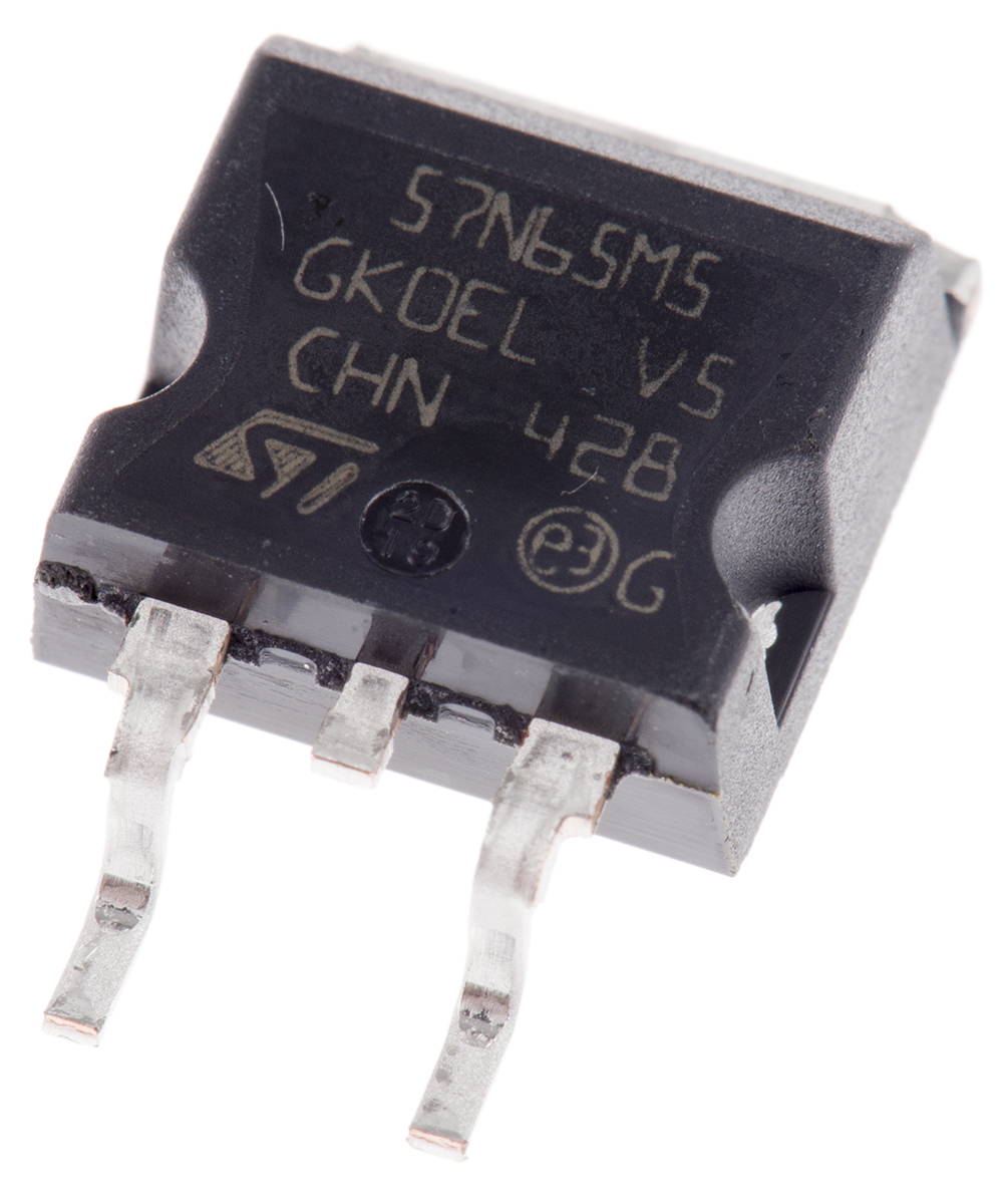 STMicroelectronics MDmesh M5 Type N-Channel MOSFET, 42 A, 710 V Enhancement, 3-Pin TO-263 STB57N65M5