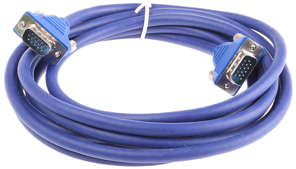 RS PRO Male VGA to Male VGA Cable, 3m Blue