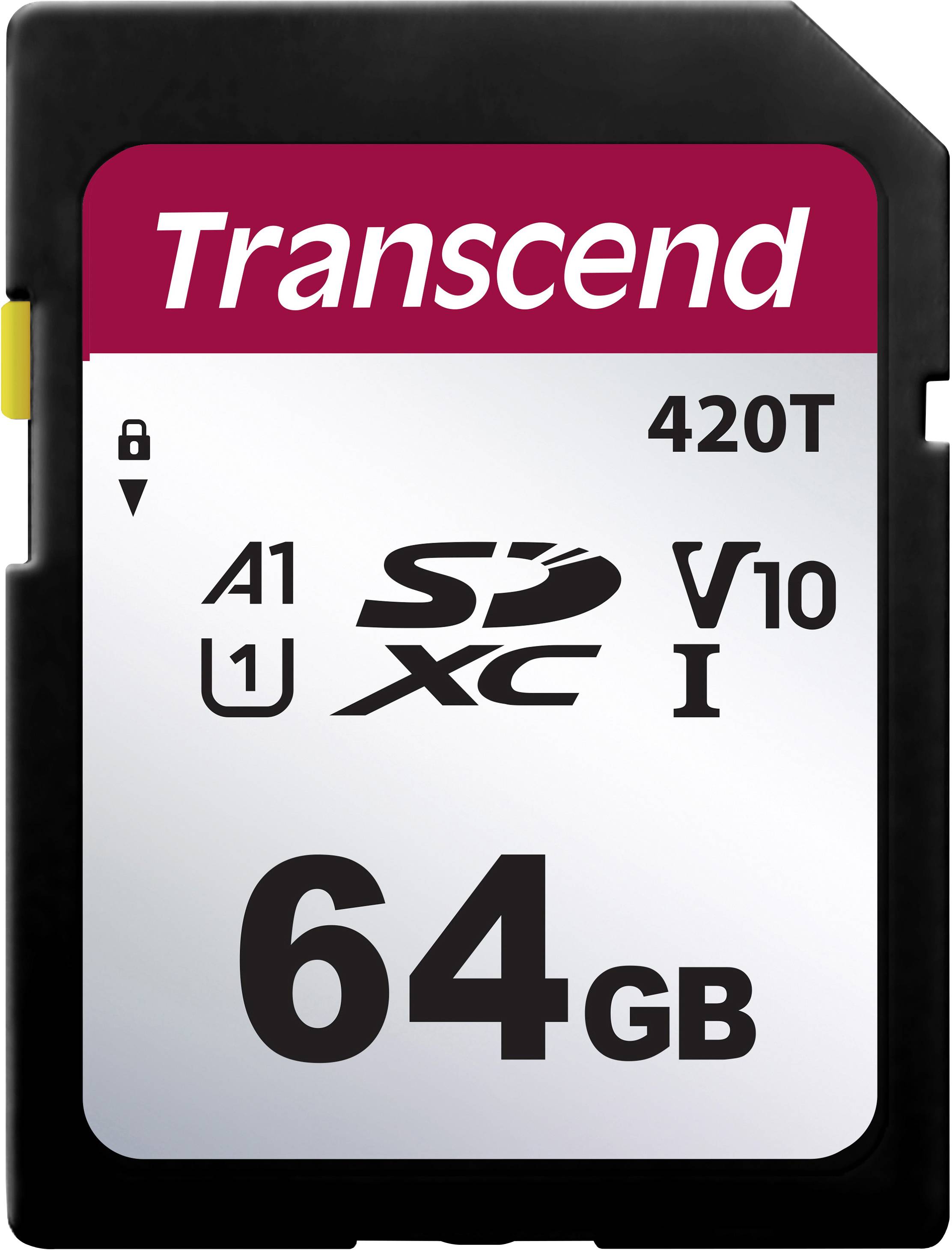 Transcend 64 GB SDXC SD Card, A1, U1, V10