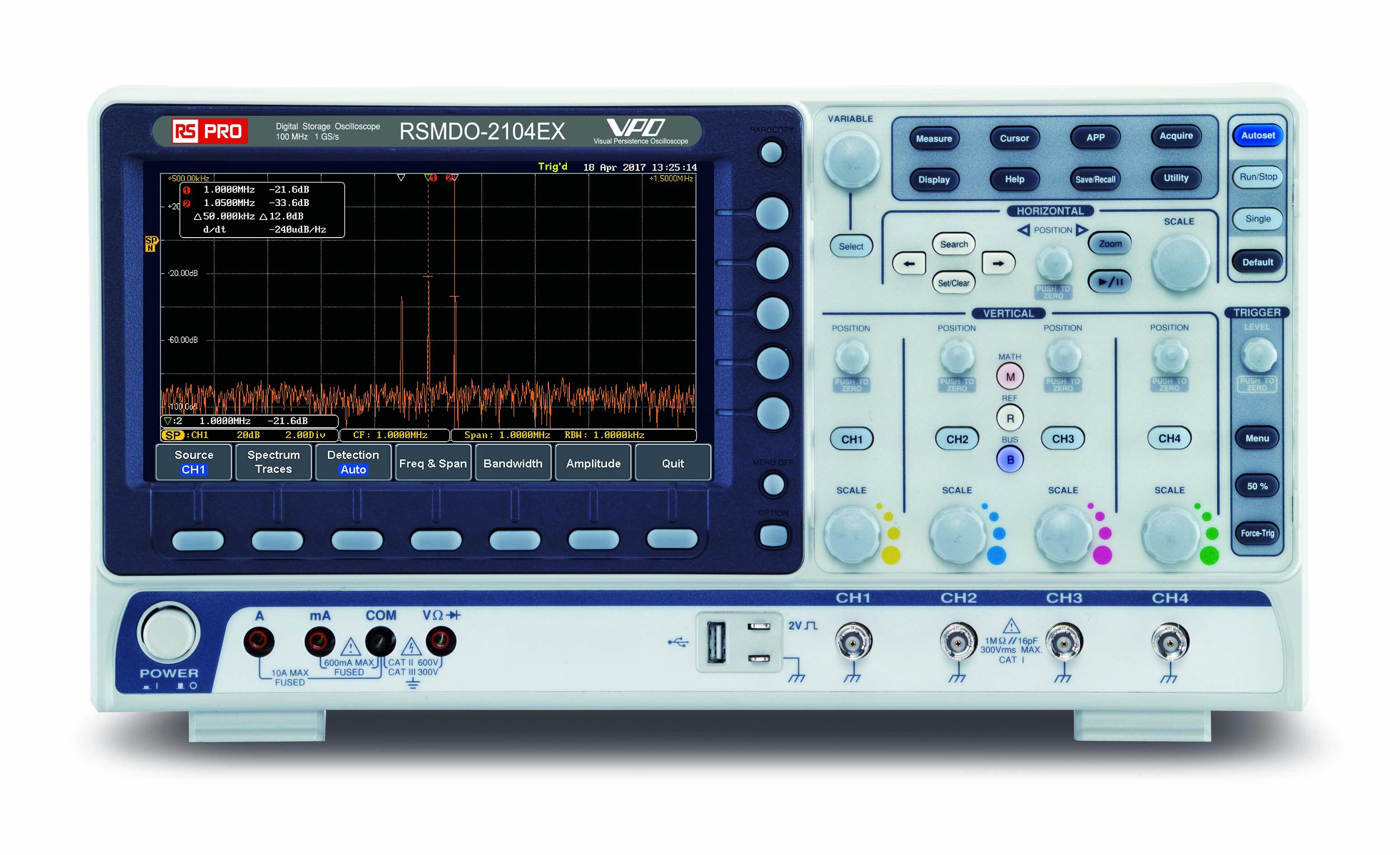 RS PRO RSMDO-2000EG Series, 100 MHz Bench Oscilloscope, 4