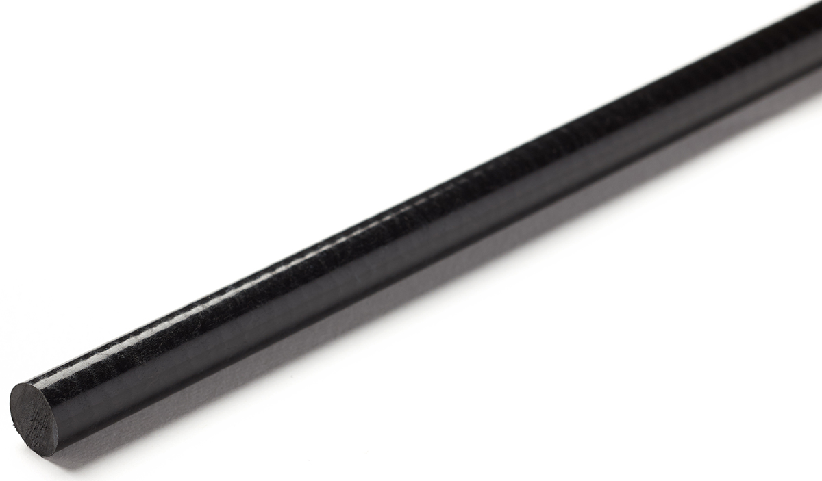 RS PRO Black Glass-Reinforced Plastic GRP Rod, 1m x 50mm Diameter